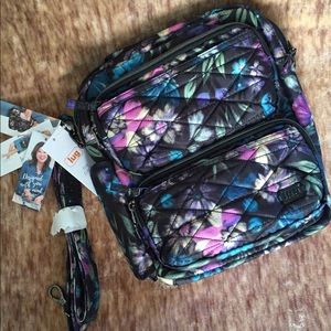 Lug Compass Crossbody Bag Bloom Black NWT!